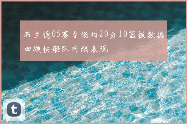 布兰德05赛季场均20分10篮板数据回顾快船队内线表现